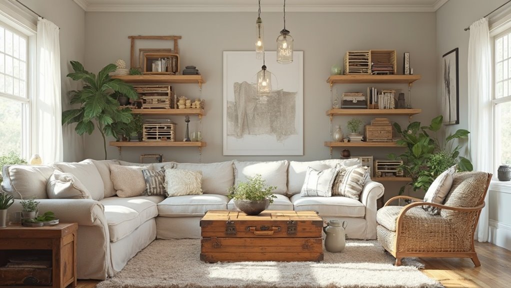 repurposed living room decor